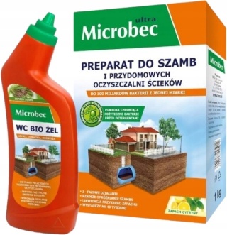 BROS - MICROBEC ULTRA 1KG + MICROBEC WC BIO ŻEL 500ML.