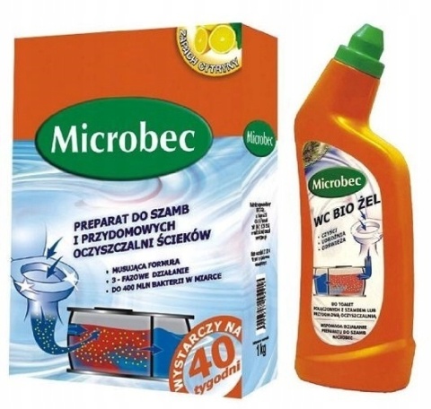BROS - MICROBEC ULTRA 1KG + MICROBEC WC BIO ŻEL 500ML. BROS - MICROBEC ULTRA 1KG + MICROBEC WC BIO ŻEL 500ML.