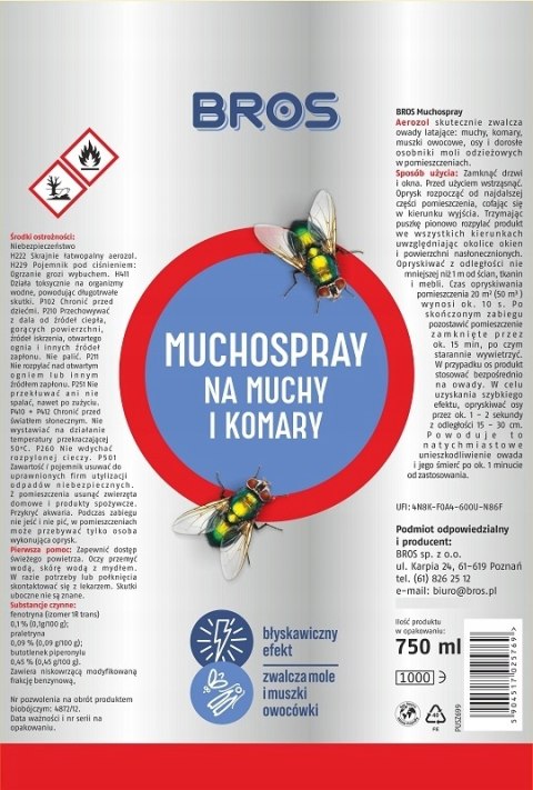 BROS - Muchospray 750mlspray na muchy BROS - Muchospray 750mlspray na muchy