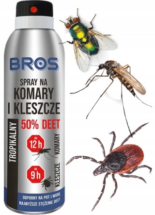 BROS - SPRAY NA KOMARY I KLESZCZE 50% DEET 90ML