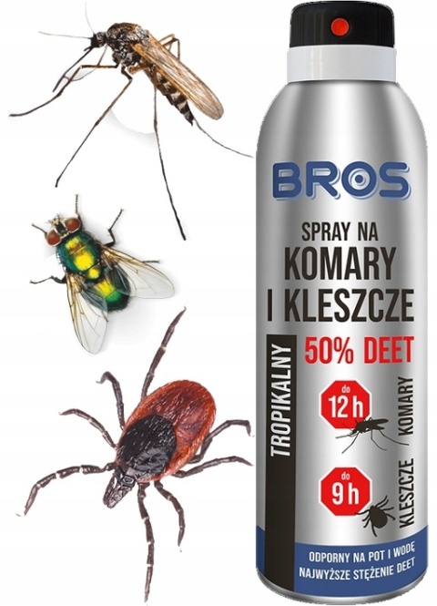 BROS - SPRAY NA KOMARY I KLESZCZE 50% DEET 90ML