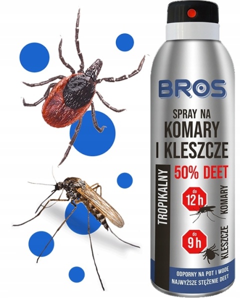 BROS - SPRAY NA KOMARY I KLESZCZE 50% DEET 90ML