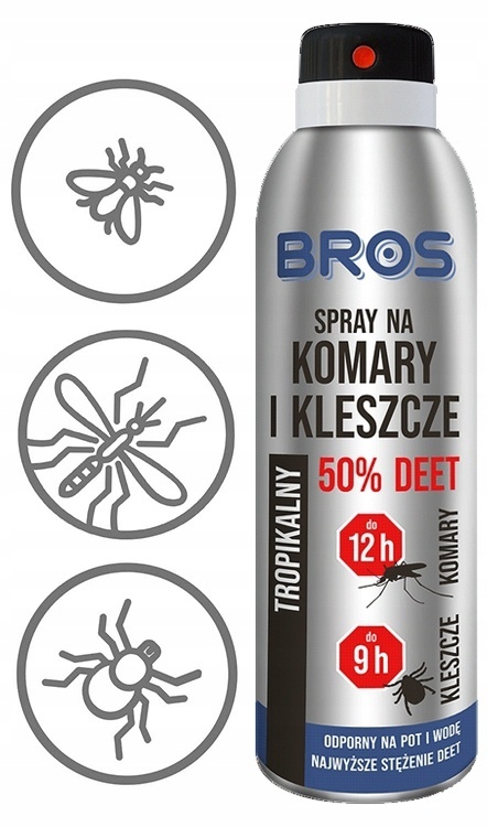 BROS - SPRAY NA KOMARY I KLESZCZE 50% DEET 90ML