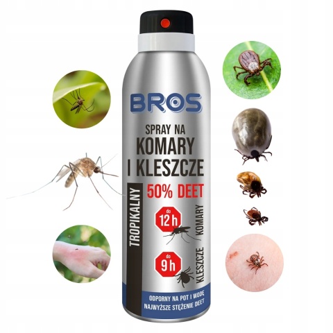 BROS - SPRAY NA KOMARY I KLESZCZE 50% DEET 90ML