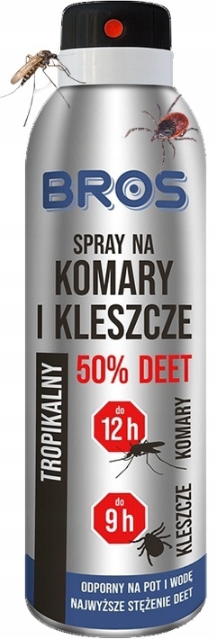 BROS - SPRAY NA KOMARY I KLESZCZE 50% DEET 90ML