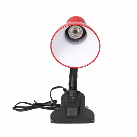 Lampa biurkowa LATSA 40W z klipsem, E27, czerwona Lampa biurkowa LATSA 40W z klipsem, E27, czerwona