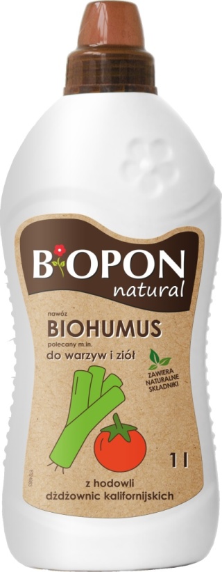 BOPON - NAWÓZ TYPU BIOHUMUS POLECANY DO WARZYW I ZIÓŁ PŁYN 1L