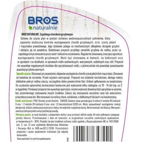 BROS NATURALNIE - ZAPOBIEGA CHOROBOM GRZYBOWYM 750ML BROS NATURALNIE - ZAPOBIEGA CHOROBOM GRZYBOWYM 750ML