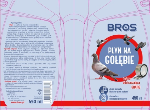 BROS - PŁYN NA GOŁĘBIE 450ML BROS - PŁYN NA GOŁĘBIE 450ML