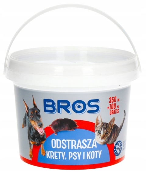 BROS - odstrasza krety, psy i koty 350ml + 100ml gratis. BROS - odstrasza krety, psy i koty 350ml + 100ml gratis.