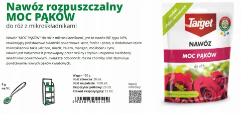NAWÓZ "TARGET" ROZP. DO RÓŻ 150g MOC PĄKÓW (20) NAWÓZ "TARGET" ROZP. DO RÓŻ 150g MOC PĄKÓW (20)