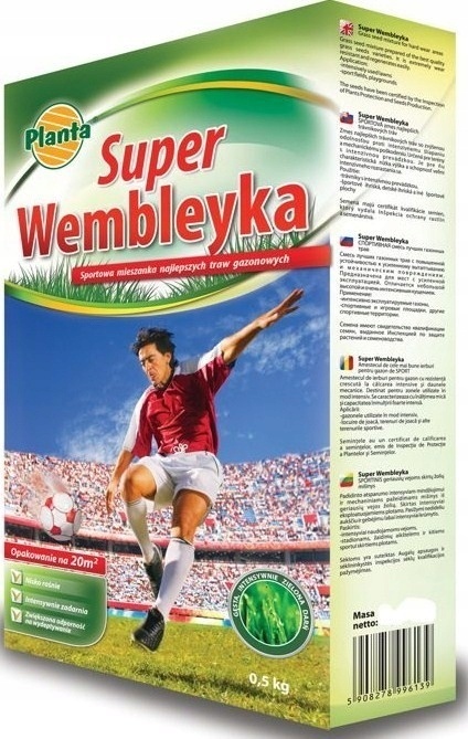 Trawa Wembleyka mieszanka traw Planta 20 m² 0,5 kg Trawa Wembleyka mieszanka traw Planta 20 m² 0,5 kg
