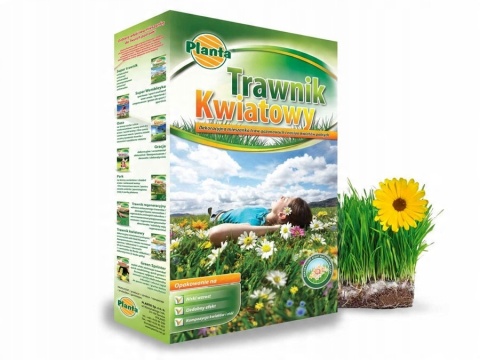 Trawnik Kwiatowy Trawa mieszanka traw Planta 108 m² 2,7 kg Trawnik Kwiatowy Trawa mieszanka traw Planta 108 m² 2,7 kg