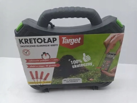 ZESTAW WALIZKA KRETOŁAP NA KRETA PUŁAPKA, PETARDY, TESTER, DŹWIGNIA TARGET ZESTAW WALIZKA KRETOŁAP NA KRETA PUŁAPKA, PETARDY, TESTER, DŹWIGNIA TARGET