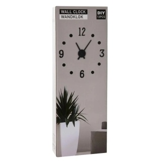 Zegar ścienny DIY naklejany czarny 40cm