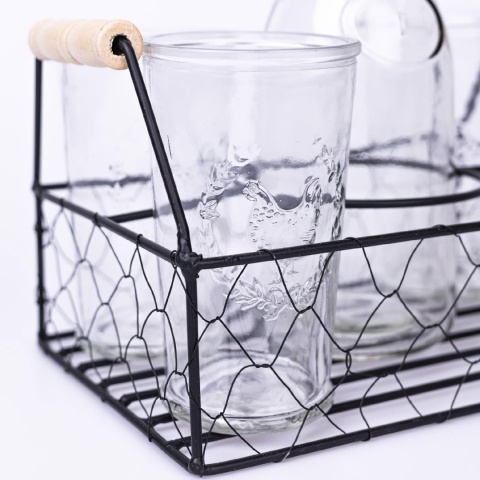Zestaw karafka 1l + 4 szklanki 0,45l na stojaku EH Zestaw karafka 1l + 4 szklanki 0,45l na stojaku EH