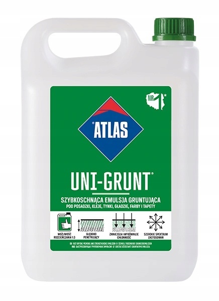 ATLAS UNI-GRUNT Szybkoschnąca emulsja gruntująca 10 kg