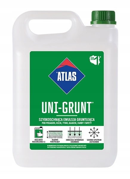 ATLAS UNI-GRUNT Szybkoschnąca emulsja gruntująca 5 kg