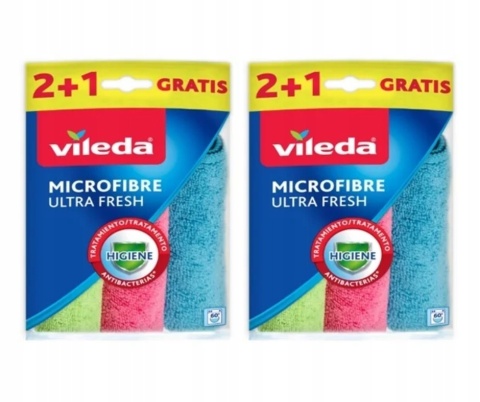VILEDA ściereczka Mikrofibra Ultra Fresh 2+1