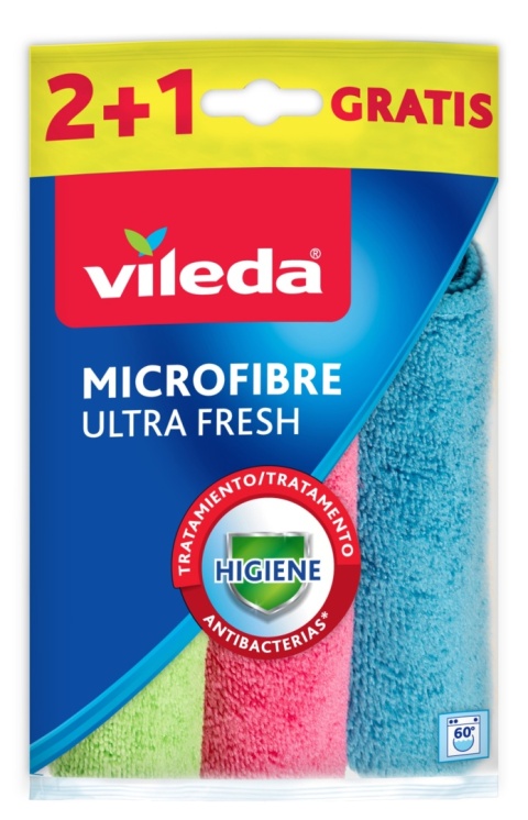 VILEDA ściereczka Mikrofibra Ultra Fresh 2+1
