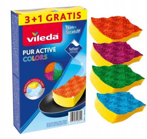 Zmywak Vileda Pur Active Colors 4 szt.