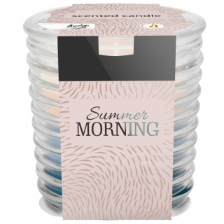 BISPOL, LETNI PORANEK ŚWIECA ZAPACHOWA TRÓJKOLOROWA W SZKLE