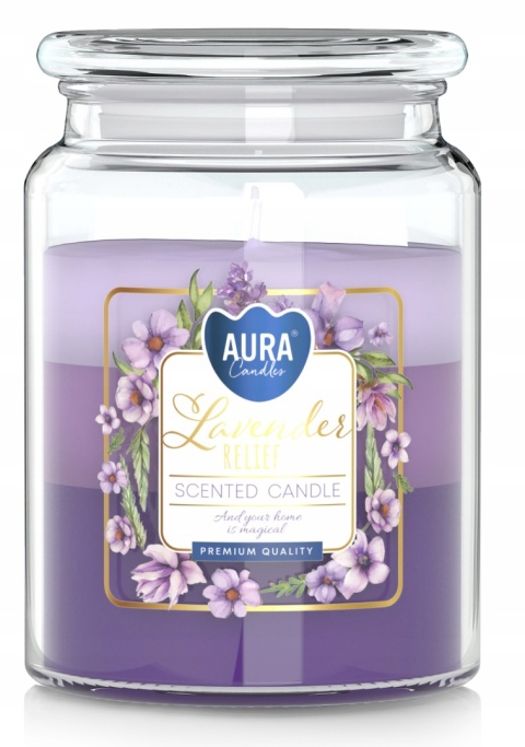 BISPOL ŚWIECA ZAP.SŁOIK Z WIECZ. SND99T-385 LAWENDOWE UKOJENIE