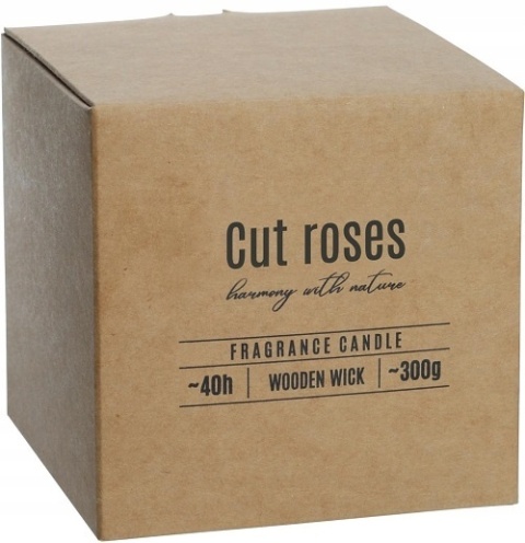 BISPOL ŚWIECA ZAPACH Z DREWNIANYM KNOTEM SN100-78 CIĘTE RÓŻE