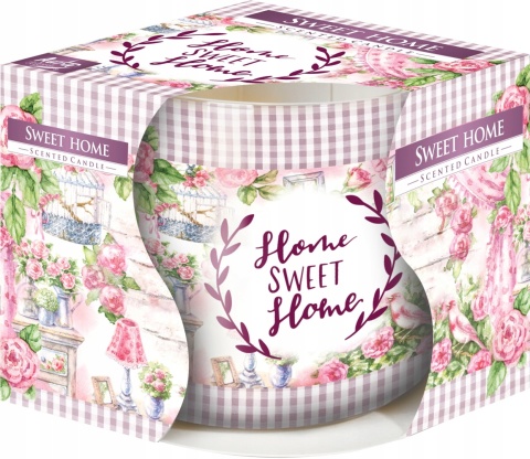 BISPOL, świeca zapachowa sweet home w szkle i w folii