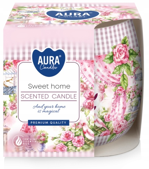 BISPOL, świeca zapachowa sweet home w szkle i w folii