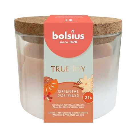 BOLSUS TRUE JOY ŚWIECA ZAPACHOWA W SZKLE 66/83 ORIENTAL SOFTNESS