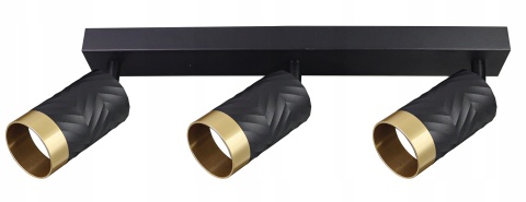 Lampa ścienno-sufit ARRAS 3xGU10 czarno-złota 1/10