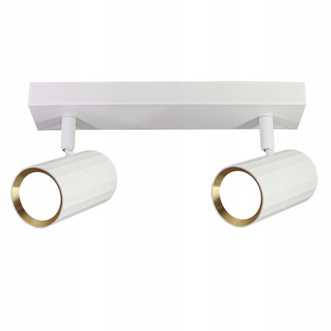 Lampa ścienno-sufit NICEA 2xGU10 biało-złota 1/20