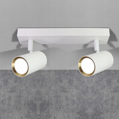 Lampa ścienno-sufit NICEA 2xGU10 biało-złota 1/20