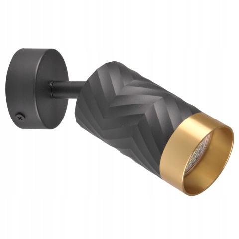 Lampa ścienno-sufitowa ARRAS 1xGU10 czarno-złota