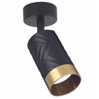 Lampa ścienno-sufitowa ARRAS 1xGU10 czarno-złota