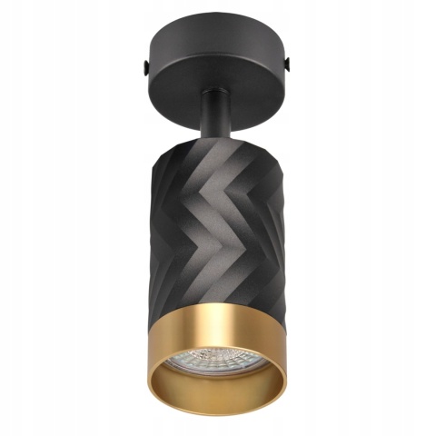 Lampa ścienno-sufitowa ARRAS 1xGU10 czarno-złota