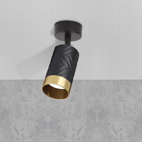 Lampa ścienno-sufitowa ARRAS 1xGU10 czarno-złota