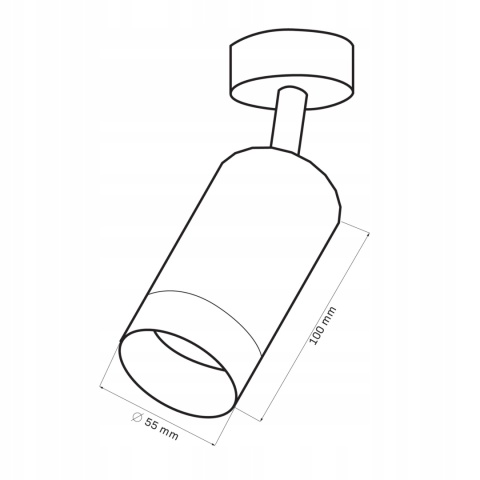 Lampa ścienno-sufitowa ARRAS 1xGU10 czarno-złota