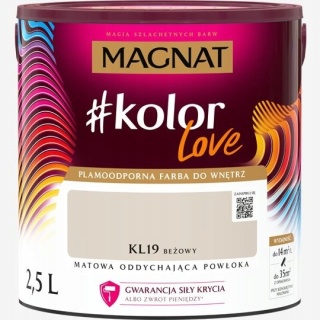 MAGNAT KOLOROWE LOVE farba plamoodporna KL19 beżowy 2,5L