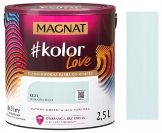 MAGNAT KOLOROWE LOVE farba plamoodporna KL23 delikatna mięta 2,5L