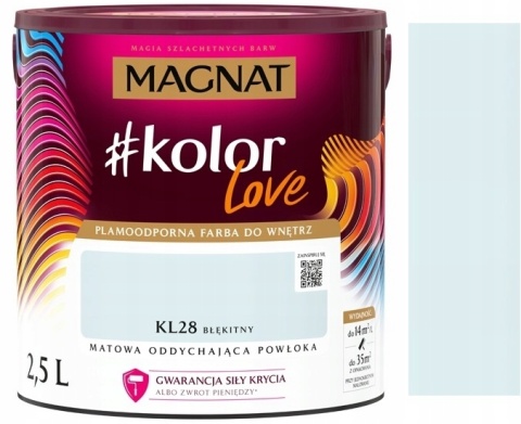 MAGNAT KOLOROWE LOVE farba plamoodporna KL28 błękitny 2,5L