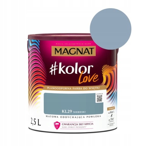 MAGNAT KOLOROWE LOVE farba plamoodporna KL29 niebieski 2,5L