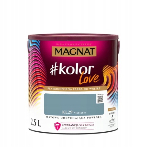 MAGNAT KOLOROWE LOVE farba plamoodporna KL29 niebieski 2,5L