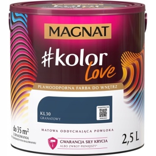 MAGNAT KOLOROWE LOVE farba plamoodporna KL30 granatowy 2,5L