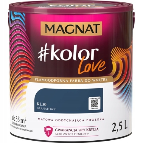 MAGNAT KOLOROWE LOVE farba plamoodporna KL30 granatowy 2,5L