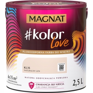 MAGNAT KOLOROWE LOVE farba plamoodporna KL35 naturalny len 2,5L