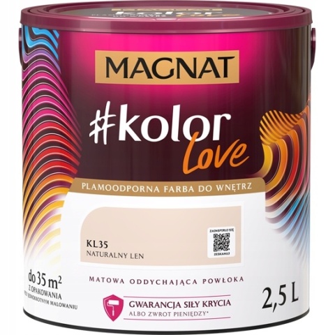MAGNAT KOLOROWE LOVE farba plamoodporna KL35 naturalny len 2,5L