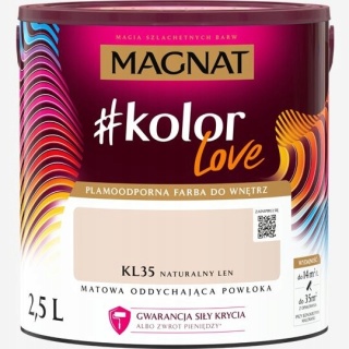 MAGNAT KOLOROWE LOVE farba plamoodporna KL35 naturalny len 2,5L
