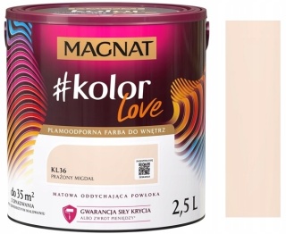 MAGNAT KOLOROWE LOVE farba plamoodporna KL36 prażony migdał 2,5L